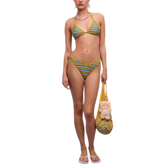 Striped Bikini Set + Matching Skirt - Picture 3 of 14